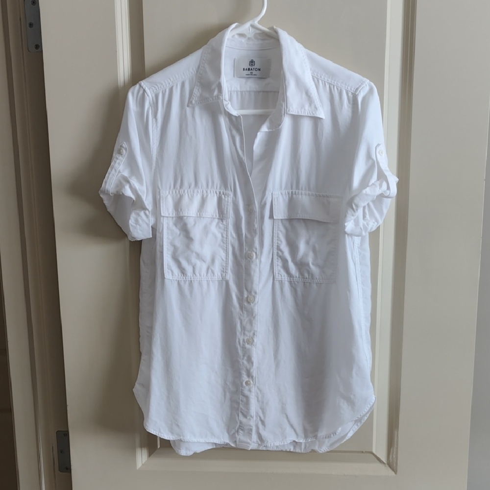 BABATON white Short Sleeve Utility Shirt